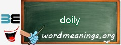 WordMeaning blackboard for doily